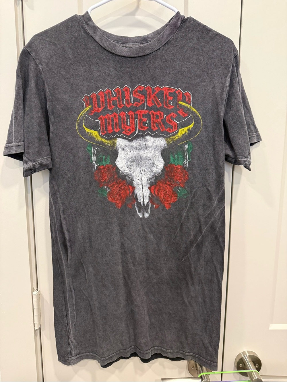 Whiskey Myers Graphic Tee — Washed Black with Red Accents